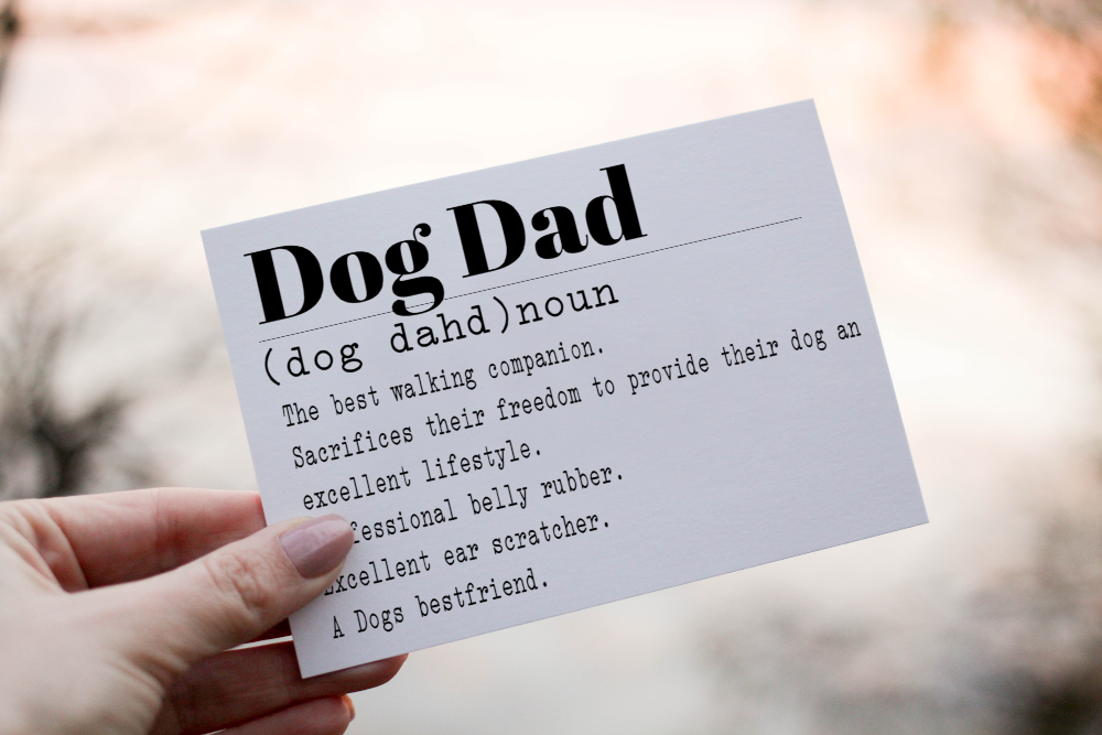 Dog Dad Birthday Card, Dad Birthday Card, Dog Dad Birthday Card